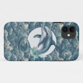 Coques Case-Mate iPhone Ondes océaniques rétro (Dos (Horizontal))