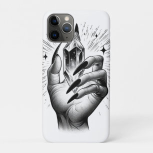 Case-Mate iPhone Case Ongles Noirs Longs & Magie de l'Énergie Cristallin