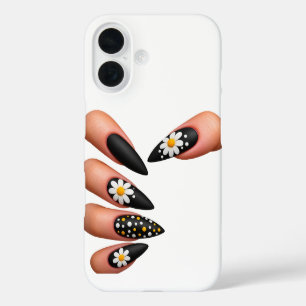 Coques iPhone 16 Ongles style noir