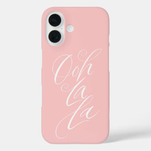 Coques iPhone 16 Ooh La La - Sensuelle Feminine Lettrant rose pâle