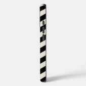 Coques Case-Mate iPhone Op Art noir et blanc Motif Chevron (Verso / Gauche)