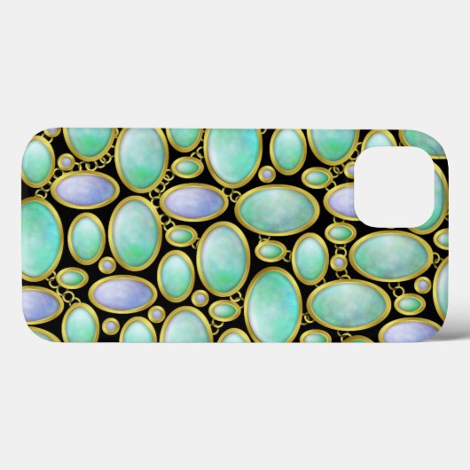Coques Case-Mate iPhone Opal Broch Chain Motif Luxe (Verso (horizontal))