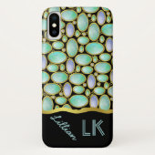 Coques Case-Mate iPhone Opal Broch Chaîne Monogramme Motif (Dos)