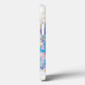 Coques Case-Mate iPhone Opale holographique élégante avec monogramme (Verso / Gauche)