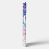 Coques Case-Mate iPhone Opale holographique élégante avec monogramme (Verso / Droite)
