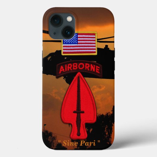 Coques Case-Mate iPhone Opération spéciale de l'armée USASOC Vets Patch (Verso)