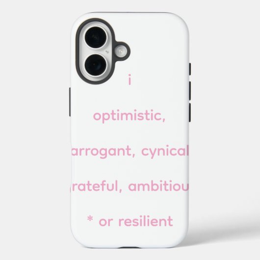 Coques Case-Mate iPhone optimiste, arrogant, cynique, reconnaissant, ambit (Verso)