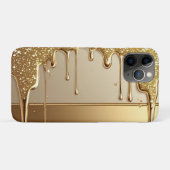 Coques Case-Mate iPhone 👑 Opulent Gold Dripping Sparkling Glitter ✨💛 (Dos (Horizontal))