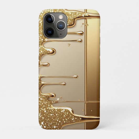 Coques Case-Mate iPhone 👑 Opulent Gold Dripping Sparkling Glitter ✨💛 (Dos)