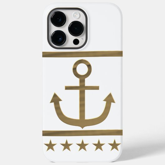 Coques Case-Mate iPhone or ancre symbole de bonheur (Verso)
