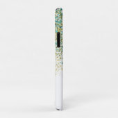 Coques Case-Mate iPhone Or blanc et Parties scintillant bleue Turquoise Gl (Dos/Droite)