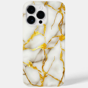 Coque Pour Pour iPhone 14 Pro Max Or blanc japonais Kintsugi