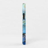 Coques Case-Mate iPhone or bleu abstrait scifi orb terre (Dos/Droite)
