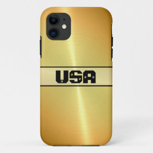 Coques Pour iPhone Or brillant acier inoxydable métal