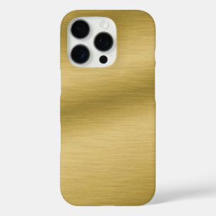 iPhone 16 Pro Case Or brossé élégant