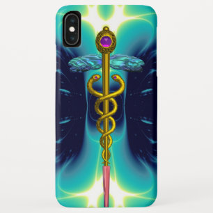 Case-Mate iPhone Case OR CADUCEUS MÉDICALE SYMBOLE, Bleu Turquoise Turqu
