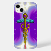Coques Case-Mate iPhone OR CADUCUS SYMBOLE MÉDICALE, Violet violet (Verso)