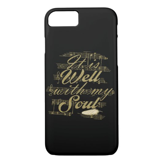 Coques Case-Mate iPhone Or, c'est bien avec mon âme (Dos)