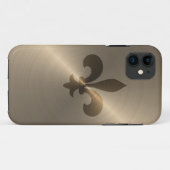Coques Case-Mate iPhone Or de Fleur De Lis In (Dos (Horizontal))