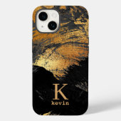 Coques Case-Mate iPhone Or élégant monogrammé (Verso)