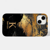 Coques Case-Mate iPhone Or élégant monogrammé (Verso (horizontal))