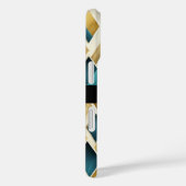 Coques Case-Mate iPhone Or et diamants Turquoises (Verso / Droite)