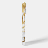 Coques Case-Mate iPhone Or et Marbre blanc Abstrait (Verso / Droite)