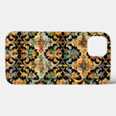 Coques Case-Mate iPhone Or fleuri sur noir (Verso (horizontal))