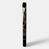 Coques Case-Mate iPhone Or géométrique et noir (Verso / Gauche)