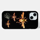COQUES Case-Mate iPhone OR HONEY BEES MONOGRAM (Verso (horizontal))
