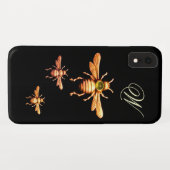 COQUES Case-Mate iPhone OR HONEY BEES MONOGRAM (Dos (Horizontal))