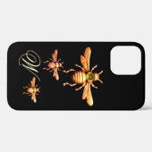 COQUES Case-Mate iPhone OR HONEY BEES MONOGRAM (Verso (horizontal))