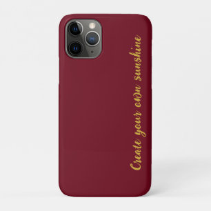 Case-Mate iPhone Case Or Initial Monogram Luxe Bourgogne Rouge