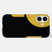 Coques Case-Mate iPhone Or métallique élégant en forme de noir (Verso (horizontal))