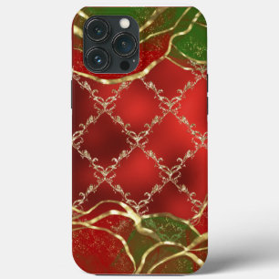 Case-Mate iPhone Case Or Métallurgique Rouge Vert Alcool Encre Vacances