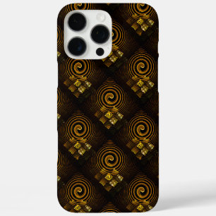 Coques iPhone 16 Pro Max Or Moderne Bohème Élégant Motif d'Art Abstrait #50