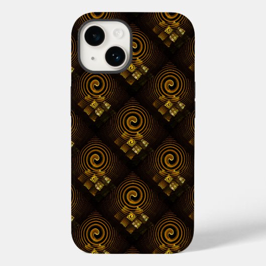 Coques Case-Mate iPhone Or Moderne Boho Élégant Motif d'Art Abstrait #502 (Verso)