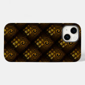 Coques Case-Mate iPhone Or Moderne Boho Élégant Motif d'Art Abstrait #502 (Verso (horizontal))