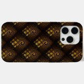 Coques Case-Mate iPhone Or Moderne Boho Élégant Motif d'Art Abstrait #502 (Verso (horizontal))