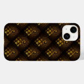 Coques Case-Mate iPhone Or Moderne Boho Élégant Motif d'Art Abstrait #502 (Verso (horizontal))