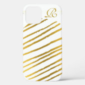 Coques Case-Mate iPhone Or moderne et monogramme (Verso)