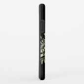 Coques Case-Mate iPhone Or Monogramme Chic Vert Noir (Dos/Droite)