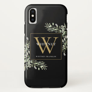 Case-Mate iPhone Case Or Monogramme Élégant Vert Moderne