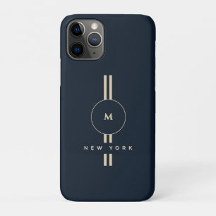 Case-Mate iPhone Case Or Monogramme Initial Luxe Midnight Navy iPhone