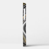 Coques Case-Mate iPhone Or noir argent agate liquide marbre Coque-Mate iP (Verso / Gauche)
