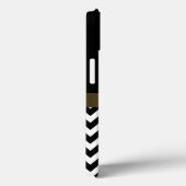 COQUES Case-Mate iPhone OR NOIR CHEVRON VOTRE MONOGRAM (Verso / Droite)