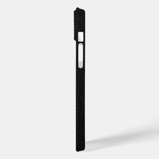 Coques Case-Mate iPhone or noir cuir look signature signature nom (Verso / Gauche)