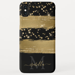 Case-Mate iPhone Case Or noir monogrammé en écriture