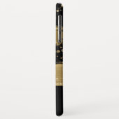 Coques Case-Mate iPhone Or noir monogrammé en écriture (Dos/Gauche)