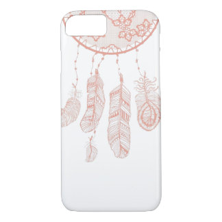 Coque Case-Mate Pour iPhone Or rose Dreamcatcher sur le cas transparent